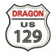 Parche Bordado DRAGON US129 (Fondo BLANCO)