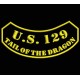 Parche Bordado US129 TAIL OF DRAGON (Color ORO)