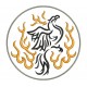 Parche Bordado FENIX TRIBAL (Color NEGRO)
