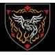 Parche Bordado FENIX TRIBAL (Fondo NEGRO)