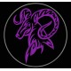 Parche Bordado CABRA TRIBAL (Color VIOLETA)