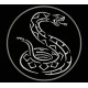 Parche Bordado SERPIENTE TRIBAL (Color BLANCO)