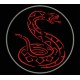 Parche Bordado SERPIENTE TRIBAL (Color ROJO)