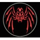 Parche Bordado ARAÑA TRIBAL (Color ROJO)