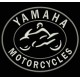 Parche Bordado YAMAHA MOTORCYCLES (Color BLANCO)
