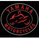 Parche Bordado YAMAHA MOTORCYCLES (Color ROJO)