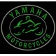 Parche Bordado YAMAHA MOTORCYCLES (Color VERDE OSCURO)