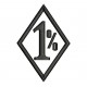 Parche Bordado 1% (ONE PER CENT) (Color NEGRO)