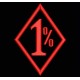 Parche Bordado 1% (ONE PER CENT) (Color ROJO)