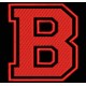 Parche Bordado "B" (LETRA B) (Color ROJO)