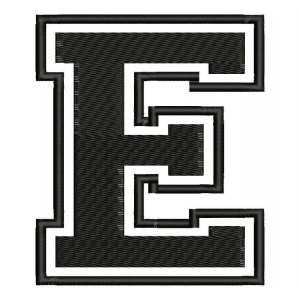 Parche Bordado "E" (LETRA E)