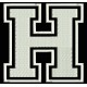 Parche Bordado "H" (LETRA H) (Color BLANCO)