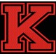 Parche Bordado "K" (LETRA K) (Color ROJO)