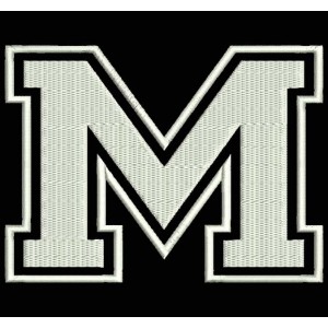 Parche Bordado "M" (LETRA M)