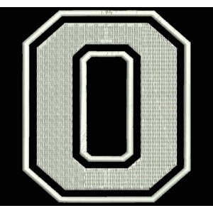 Parche Bordado "O" (LETRA O)