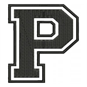 Parche Bordado "P" (LETRA P)