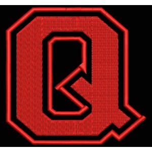 Parche Bordado "Q" (LETRA Q)