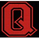 Parche Bordado "Q" (LETRA Q) (Color ROJO)