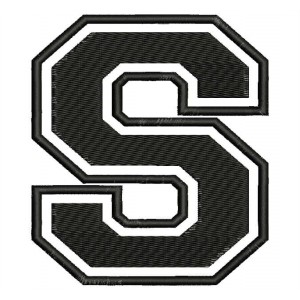 Parche Bordado "S" (LETRA S)