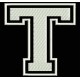 Parche Bordado "T" (LETRA T) (Color BLANCO)