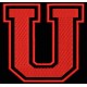 Parche Bordado "U" (LETRA U) (Color ROJO)