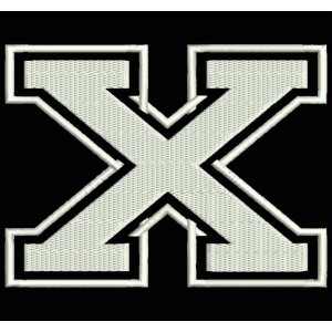 Parche Bordado "X" (LETRA X)