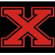 Parche Bordado "X" (LETRA X) (Color ROJO)