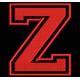 Parche Bordado "Z" (LETRA Z) (Color ROJO)