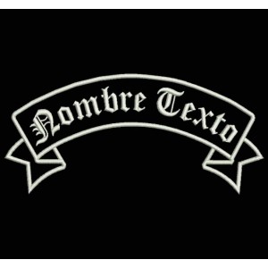 Parche Bordado BANDEROLA NOMBRE-TEXTO (Personalizable)