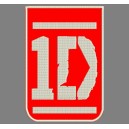 Parche Bordado ONE DIRECTION (Fondo ROJO)