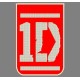 Parche Bordado ONE DIRECTION (Fondo ROJO)