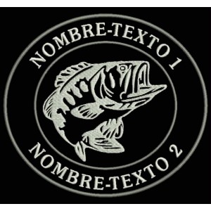 Parche Bordado PESCA BASS FISHING (Personalizable)