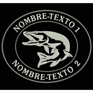 Parche Bordado PESCA PIKE (LUCIO) FISHING (Personalizable)