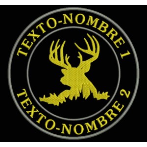 Parche Bordado CAZA MONTERIA (Personalizable)