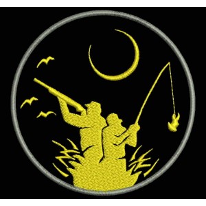 Parche Bordado CAZA y PESCA