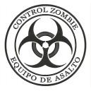 Parche Bordado ZOMBIE CONTROL (Color NEGRO)
