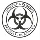 Parche Bordado ZOMBIE CONTROL (Color NEGRO)