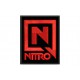 Parche Bordado NITRO (Bordado ROJO / Fondo NEGRO)