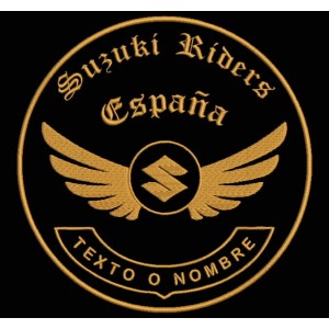 Parche Bordado SUZUKI RIDERS (Personalizable)