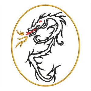 Parche Bordado DRAGON TRIBAL