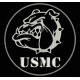 Parche Bordado USMC (Color BLANCO)