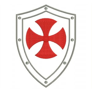 Parche Bordado ESCUDO TEMPLARIO