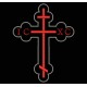 Parche Bordado CRUZ CRISTIANA IC-XC (Fondo NEGRO)