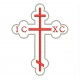 Parche Bordado CRUZ CRISTIANA IC-XC (Fondo BLANCO)