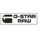 Parche Bordado G-STAR RAW (Bordado NEGRO / Fondo BLANCO)