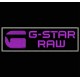 Parche Bordado G-STAR RAW (Bordado VIOLETA / Fondo NEGRO)