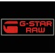 Parche Bordado G-STAR RAW (Bordado ROJO / Fondo NEGRO)