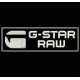 Parche Bordado G-STAR RAW (Bordado BLANCO / Fondo NEGRO)