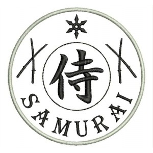 Parche Bordado SAMURAI (Katana y Shuriken)