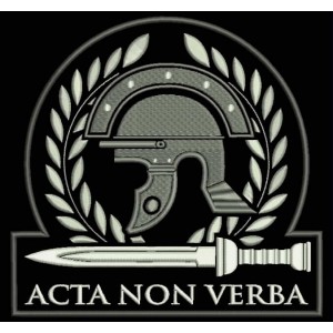 Parche Bordado CASCO ROMANO (Acta Non Verba)